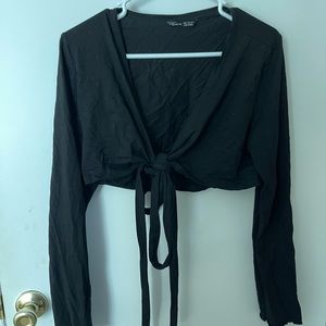 Black tie around crop